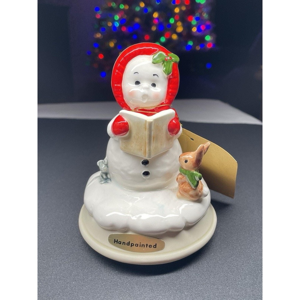 Vintage Otagiri Japan Gibson Greeting Revolving Santa Plays White Christmas‎ New